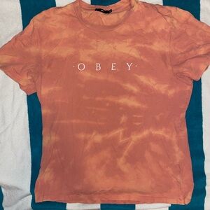 Pink obey tee